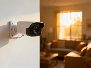 Ekran telewizora z cyfrowym wskaźnikiem prędkości internetu, symbolizujący szybkie połączenie sieciowe.