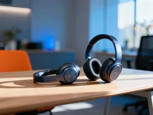 Smartfon podłączony kablem USB do laptopa, na którego ekranie widać interfejs przesyłania danych.