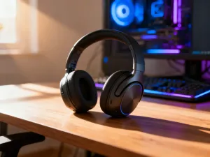 Porównanie stacji dokującej Samsung DeX Station oraz płaskiego pada DeX Pad ustawionych obok siebie na biurku.